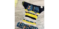 Fox and fireflies pocket diaper - scrappy style with pocket - 2.0